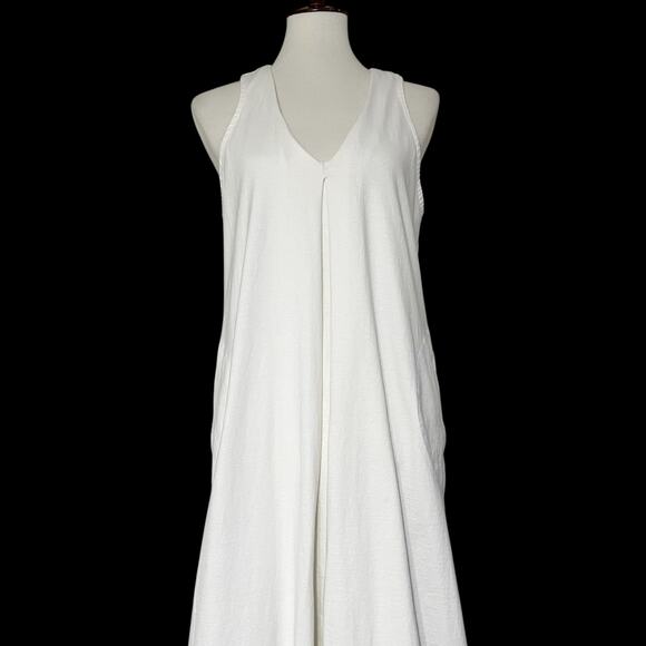 Free‎ People FP Beach Women's Luisa White Pleated Sleeveles Midi Dress Sz Small - Picture 8 of 12
